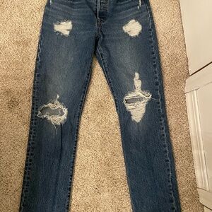 Levi's Distressed Blue Jeans for Women